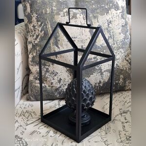Open Framed Lantern Home Decor w/ Decorative Artichoke